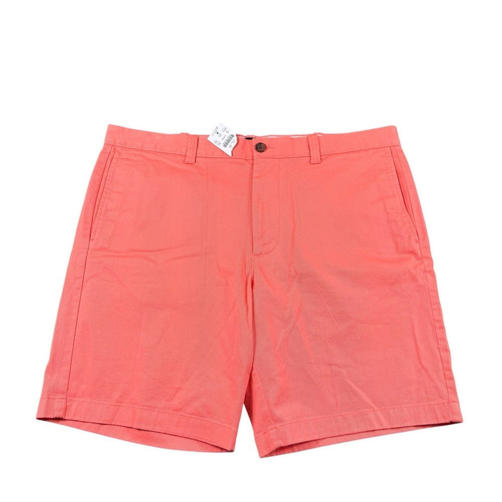 J.Crew Melon Orange Cotton Mens Flat Front Chino Short 9" Inseam H5020 Size 38